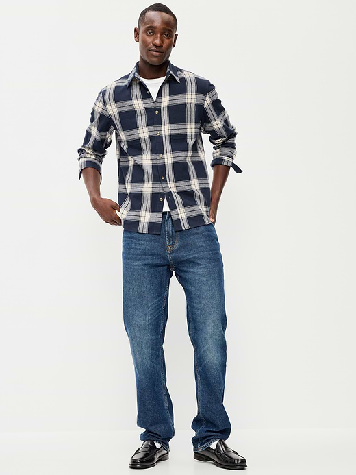 Old Navy Relaxed Long-Sleeve Flannel Pocket Shirt — photo 4