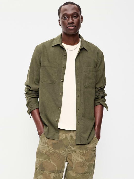 Old Navy Relaxed Long-Sleeve Flannel Pocket Shirt — photo 1
