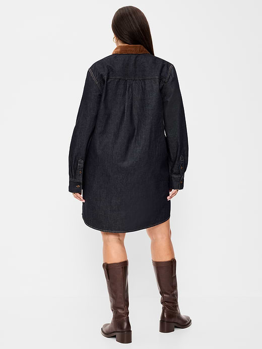 Old Navy Long-Sleeve Button-Down Mini Shirt Dress — photo 10