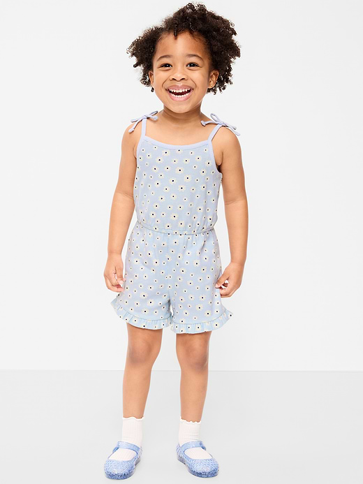Old Navy Printed Sleeveless Tie-Bow Romper for Toddler Girls