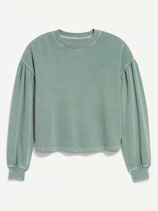 Old Navy SoComfy Oversized Puff-Sleeve Cropped Sweatshirt — photo 6