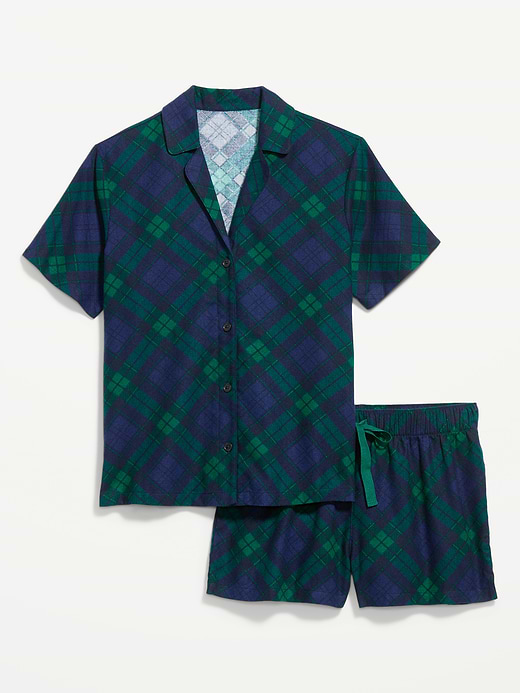 Old Navy Flannel Pajama Short Set for Women — photo 4