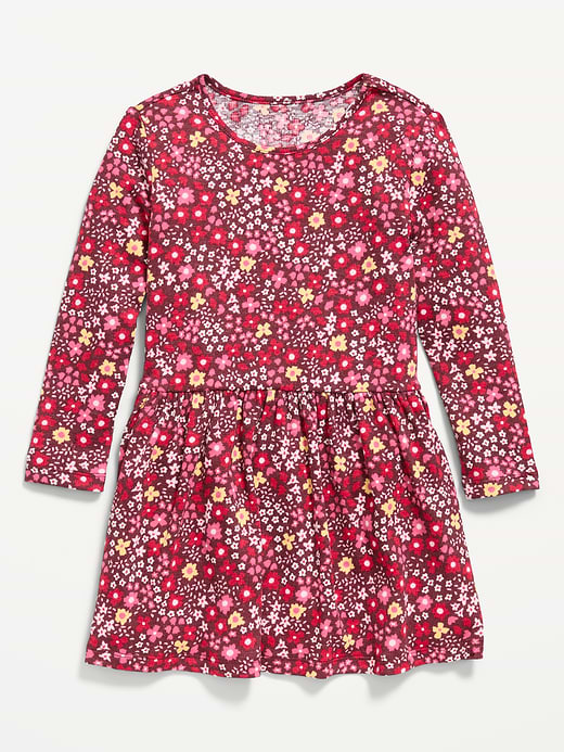 Old Navy Printed Long-Sleeve Drop-Waist Dress for Toddler Girls — photo 1