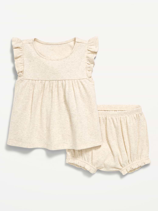 Old Navy Ribbed Flutter-Sleeve Top and Shorts Set for Baby