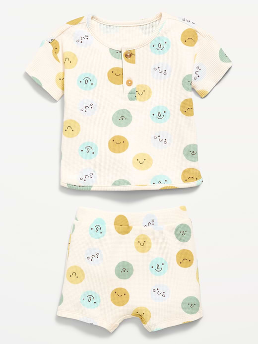 Old Navy Jacquard-Knit Henley Shirt and Shorts Set for Baby — photo 3