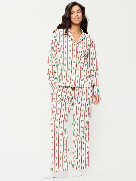 Old Navy Printed Flannel Pajama Pant Set for Women — photo 6