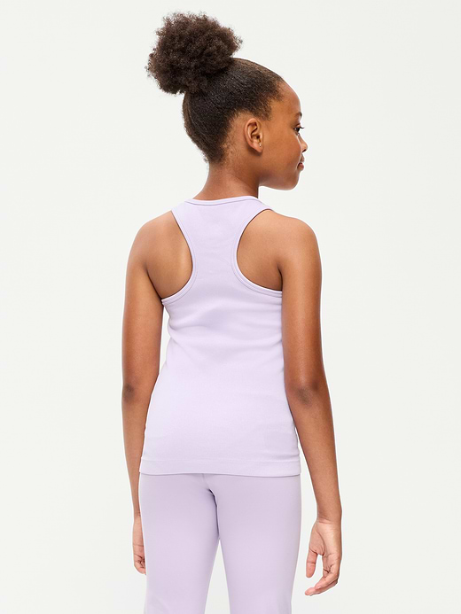 Old Navy Fitted Seamless Ribbed Racerback Performance Top for Girls — photo 3