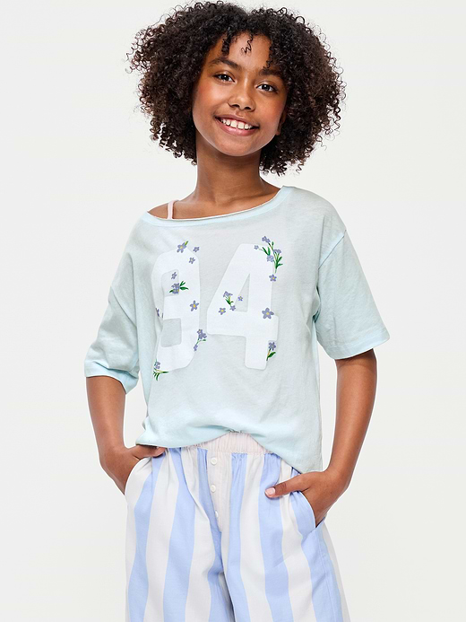 Old Navy Off-Shoulder Graphic T-Shirt for Girls — photo 1