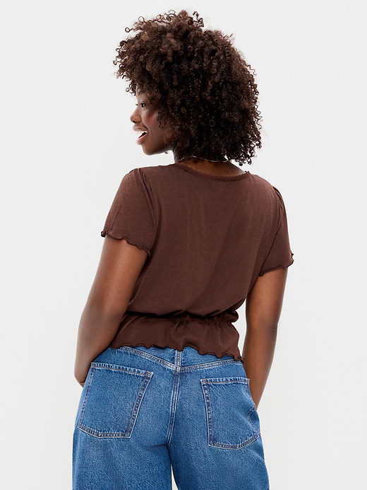 Old Navy Lace-Trim Button-Down Top — photo 7