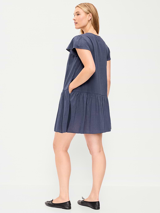 Old Navy Flutter-Sleeve Mini Swing Dress — photo 8