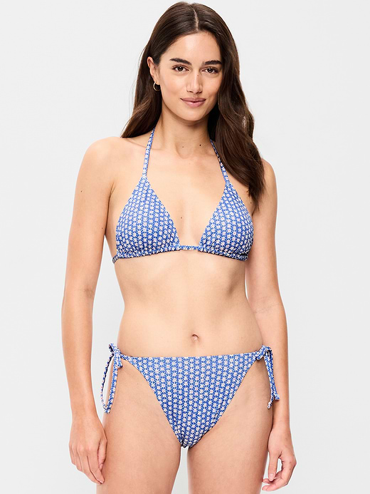 Old Navy Pique Triangle String Bikini Swim Top