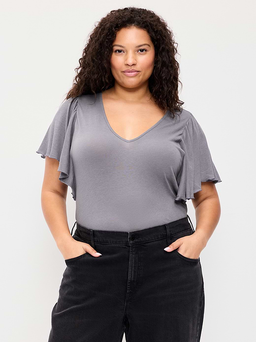Old Navy V-Neck Flutter Sleeve Top — photo 8