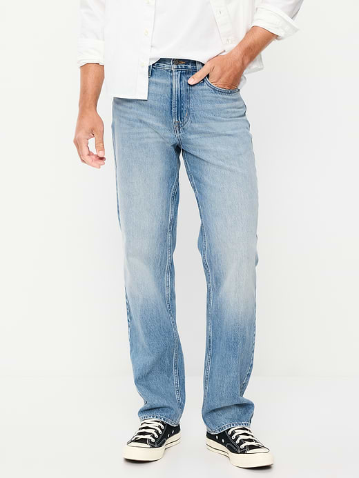 Old Navy Structured Loose Non-Stretch Jeans — photo 3