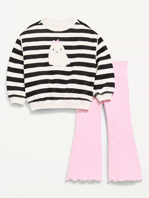 Old Navy Graphic Sweatshirt and Flared Legging Set for Toddler Girls — photo 3