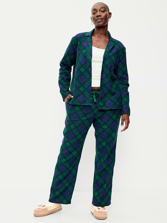 Old Navy Printed Flannel Pajama Pant Set for Women — photo 4