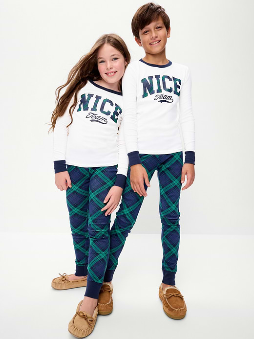 Old Navy Gender-Neutral Snug-Fit Graphic Pajama Set for Kids — photo 1