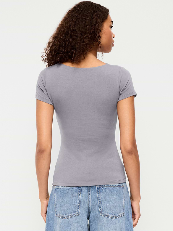 Old Navy Hug Double-Layer Scoop-Neck Top — photo 3