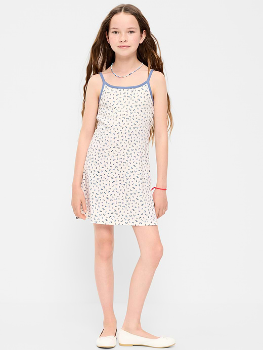 Old Navy Fitted Sleeveless Ribbed Swing Dress for Girls — photo 1
