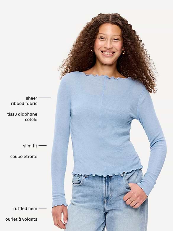 Old Navy Lettuce-Edge Tissue T-Shirt — photo 10
