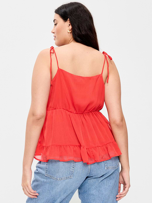 Old Navy Chiffon Semi-Sheer Tie-Strap Cami Top — photo 7