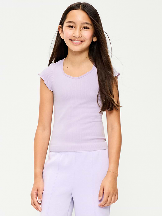 Old Navy Fitted Seamless Ribbed  Performance Top for Girls — photo 1
