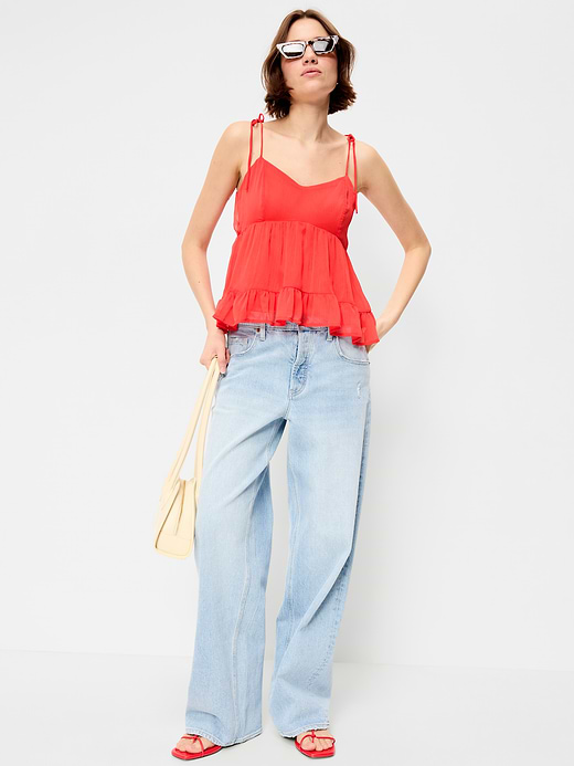 Old Navy Chiffon Semi-Sheer Tie-Strap Cami Top — photo 4