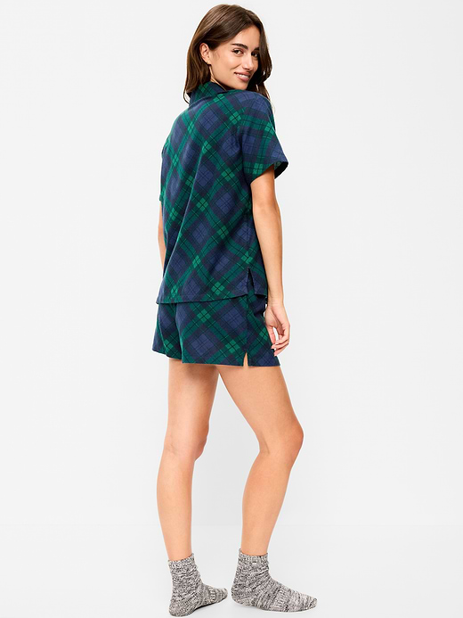 Old Navy Flannel Pajama Short Set for Women — photo 3