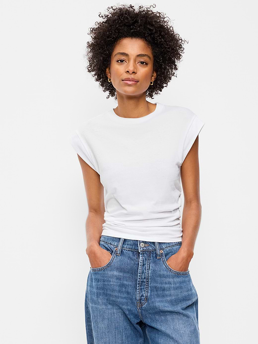 Old Navy Cap-Sleeve Cinch-Waist Top — photo 1