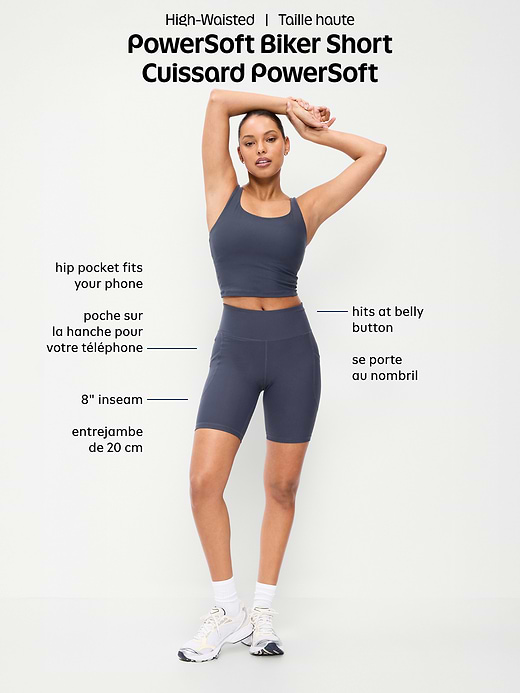 Old Navy High-Waisted PowerSoft Biker Shorts -- 8-inch inseam — photo 9
