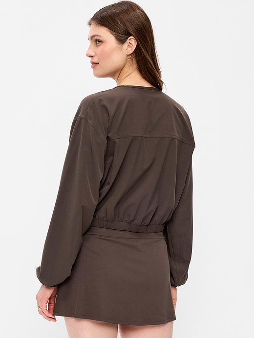 Old Navy Zip-Front Cropped Tennis Jacket — photo 3