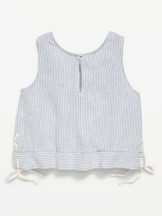 Old Navy Sleeveless Lace-Trim Chambray Top for Girls — photo 4
