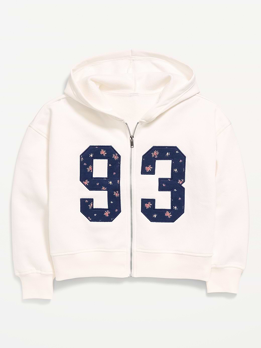Old Navy Favorite Fleece Graphic Zip-Front Hoodie for Girls — photo 1