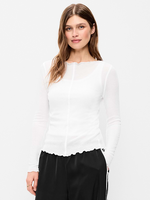 Old Navy Lettuce-Edge Tissue T-Shirt — photo 1