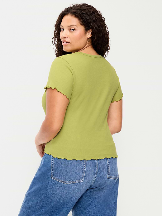 Old Navy Fitted Waffle-Knit Cropped T-Shirt — photo 10
