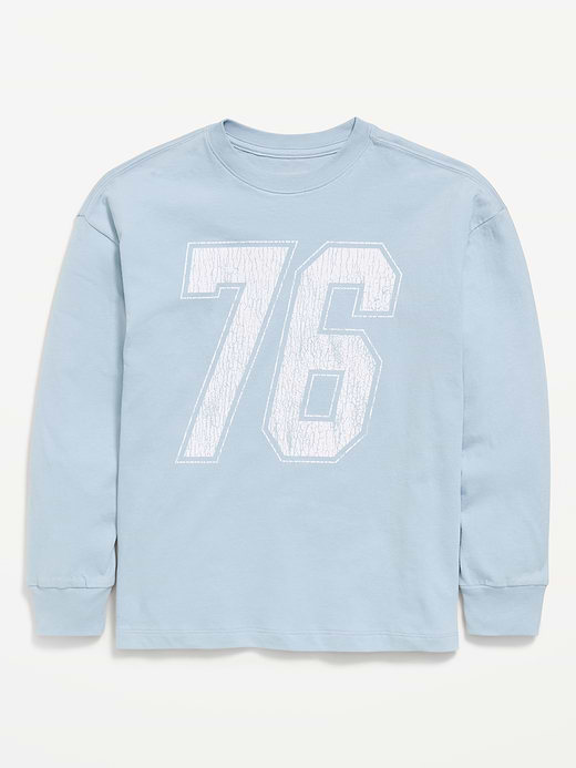 Old Navy Oversized Long-Sleeve Graphic T-Shirt for Boys — photo 1