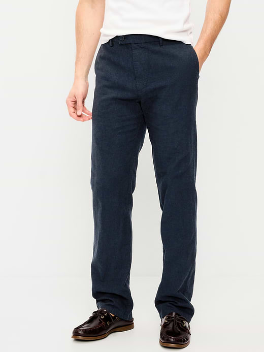 Old Navy 90's Straight-Fit Linen-Blend Dress Pants — photo 3