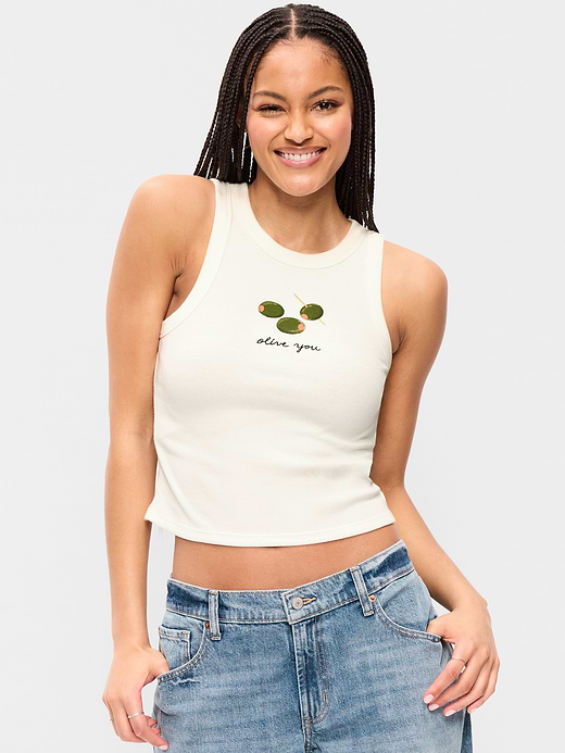 Old Navy Crop Ribbed Tank Top — photo 1