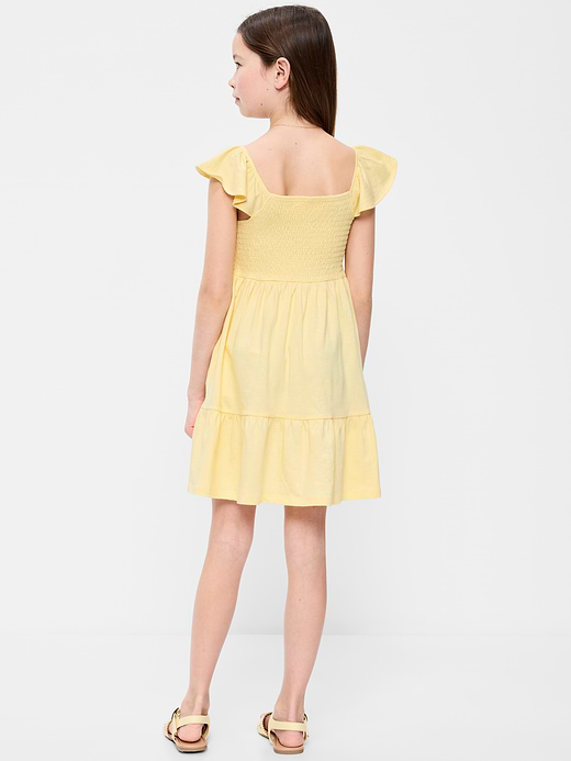 Old Navy Printed Smocked Fit and Flare Dress for Girls — photo 3