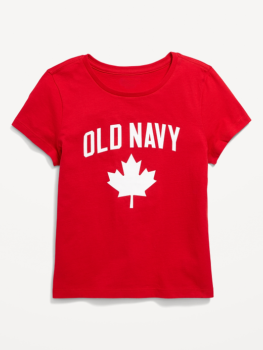 Old Navy Short-Sleeve Canada Logo-Graphic T-Shirt for Girls — photo 1