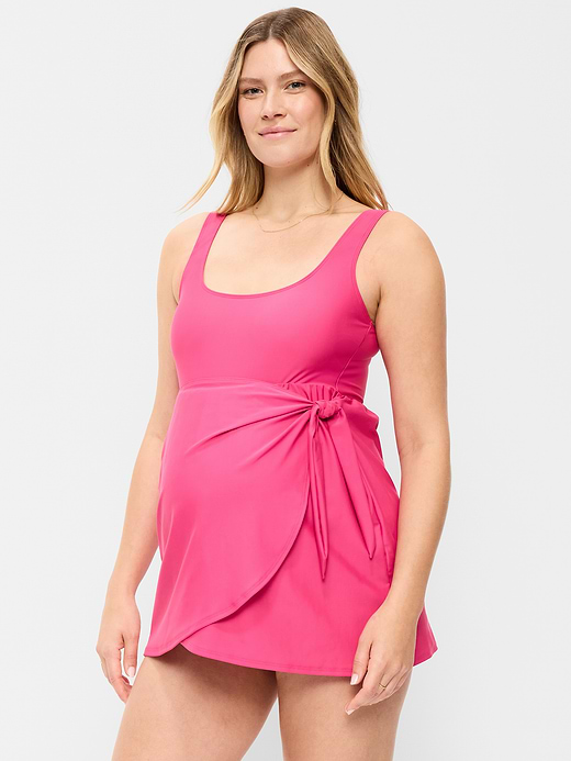 Old Navy Maternity Classic Wrap Swim Dress — photo 1