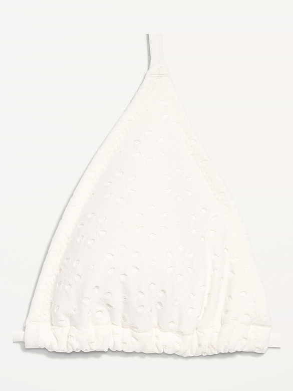 Old Navy Pique Triangle String Bikini Swim Top — photo 10