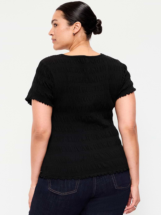 Old Navy Slit-Neck Smocked Top — photo 9