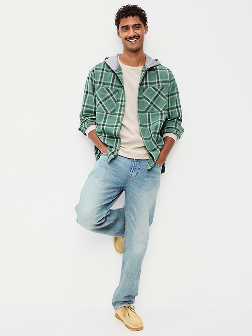 Old Navy Long-Sleeve Flannel Hooded Shirt — photo 4