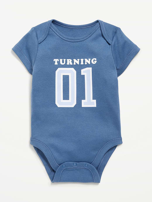 Old Navy Unisex Short-Sleeve Logo-Graphic Bodysuit for Baby — photo 1