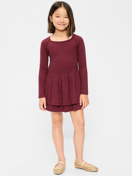 Old Navy Fitted Long-Sleeve Ruffled Dress for Girls — photo 1