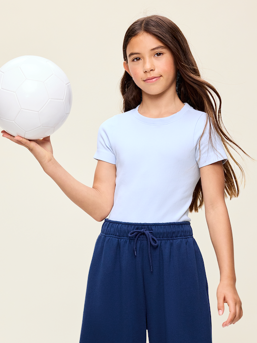 Old Navy Fitted Seamless Ribbed Performance Top for Girls — photo 1