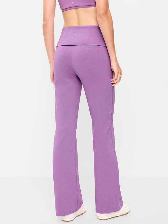 Old Navy High-Waisted PowerChill Fold-Over Bootcut Leggings — photo 3
