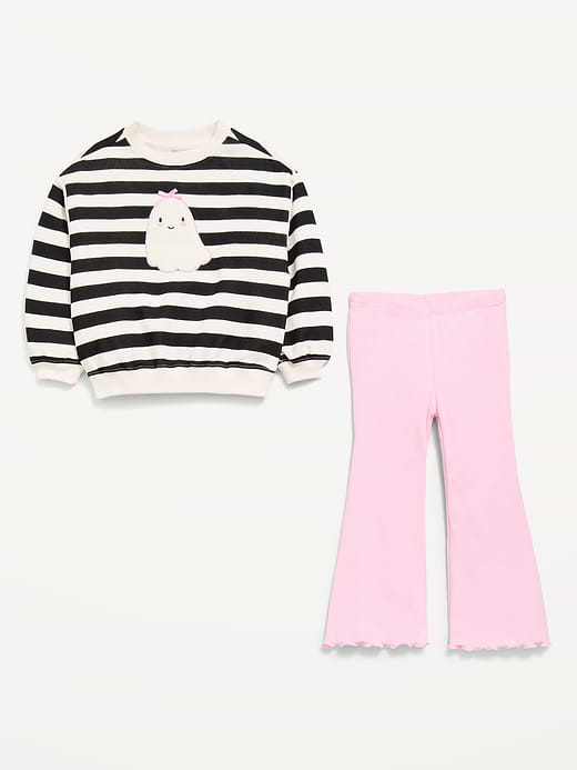 Old Navy Graphic Sweatshirt and Flared Legging Set for Toddler Girls — photo 6
