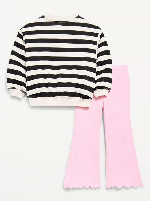 Old Navy Graphic Sweatshirt and Flared Legging Set for Toddler Girls — photo 4