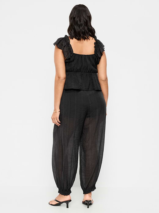 Old Navy High-Waisted Sheer Chiffon Harem Pants — photo 9